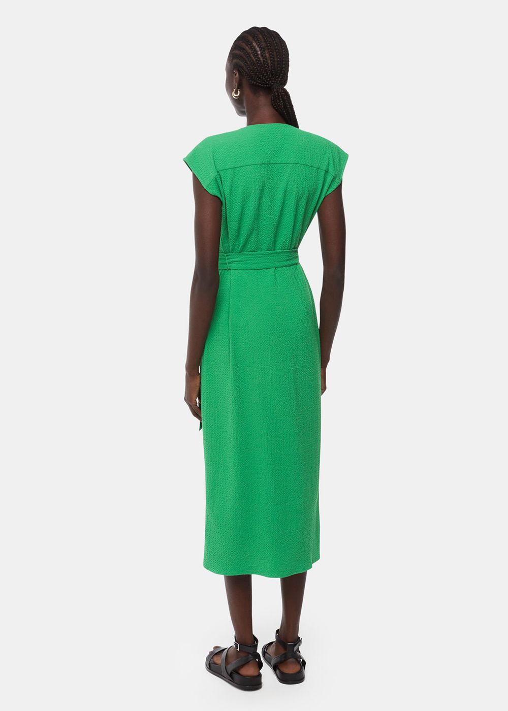 Whistles Misty Midi Dress Green | US-04826INMX