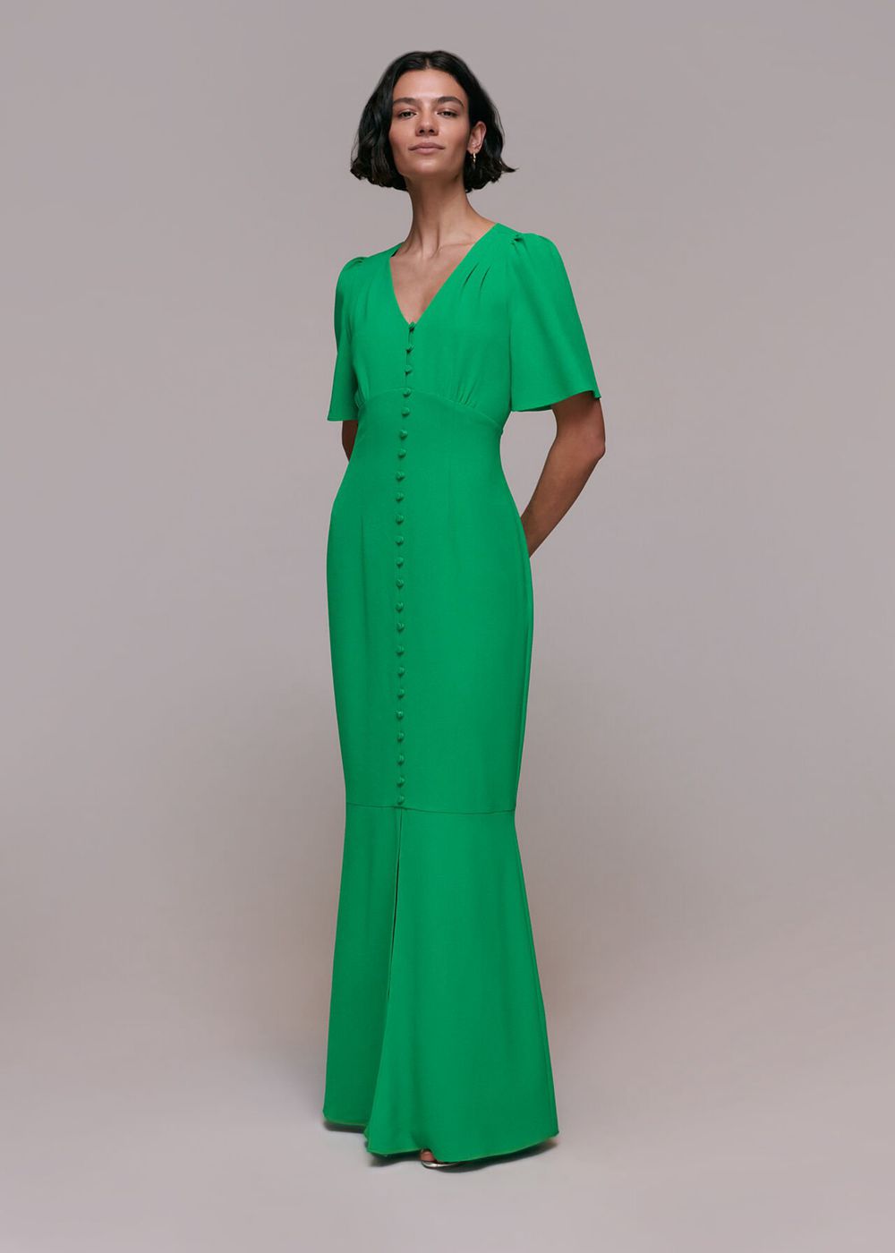 Whistles Molly Maxi Dress Green | US-26193JZCH