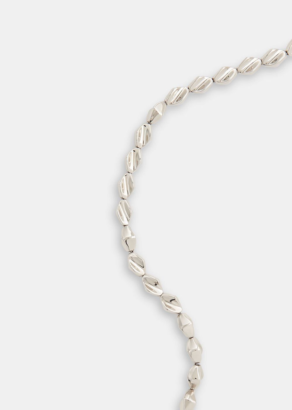 Whistles Molten Beaded Necklace Silver | US-90845PDUV