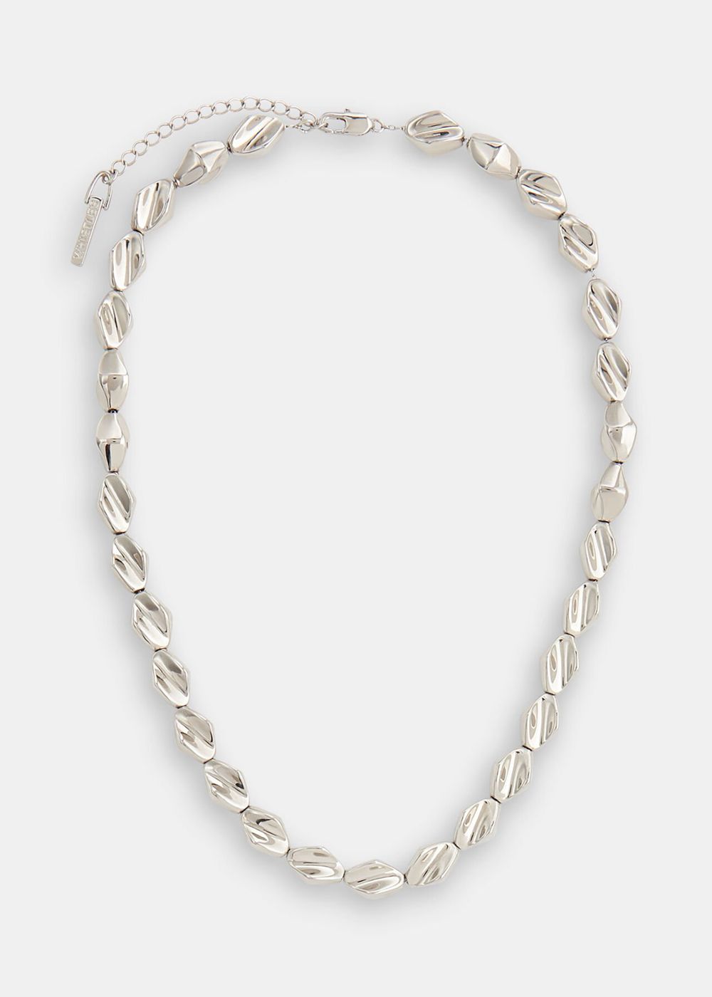 Whistles Molten Beaded Necklace Silver | US-90845PDUV