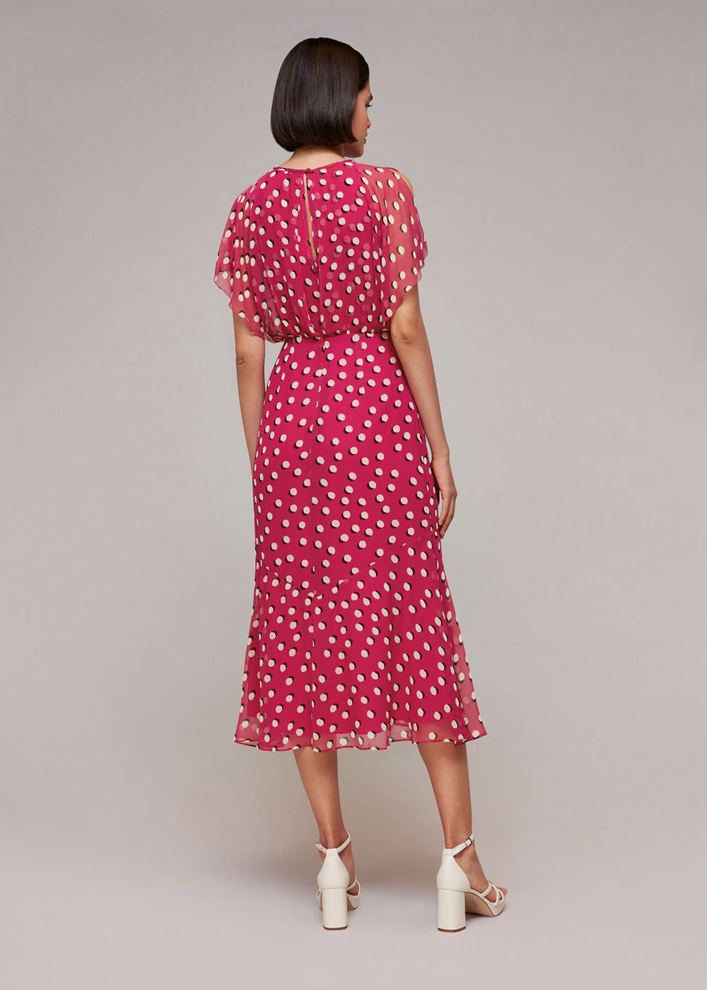 Whistles Moon Spot Print Dress Pink / Multicolor | US-13042JFNL