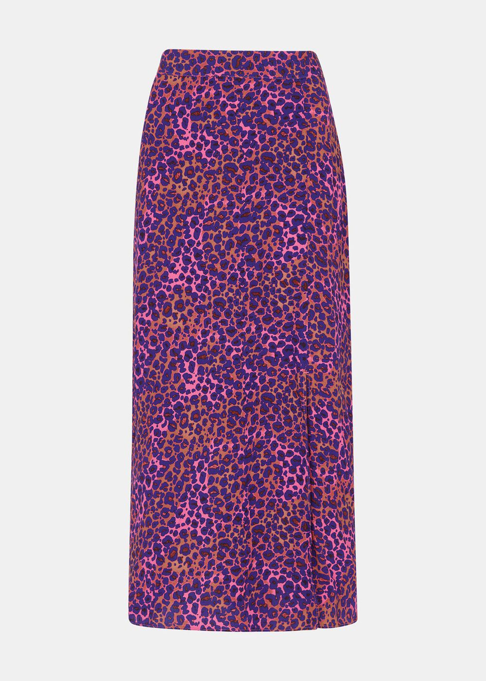 Whistles Mottled Leopard Midi Skirts Pink / Multicolor | US-82697LZUO