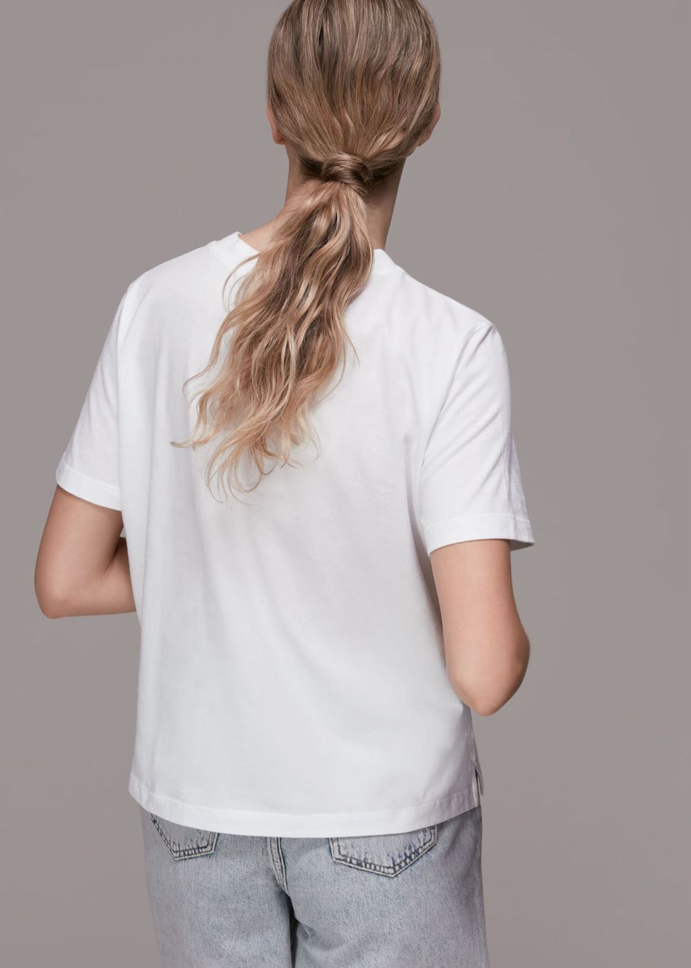 Whistles Muse Embroidered T-Shirt White | US-94238JZWF