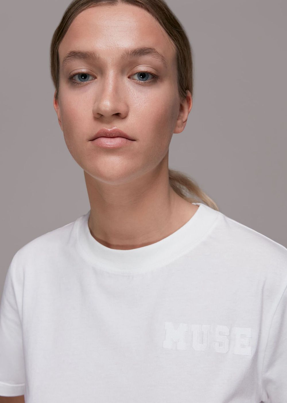 Whistles Muse Embroidered T-Shirt White | US-94238JZWF