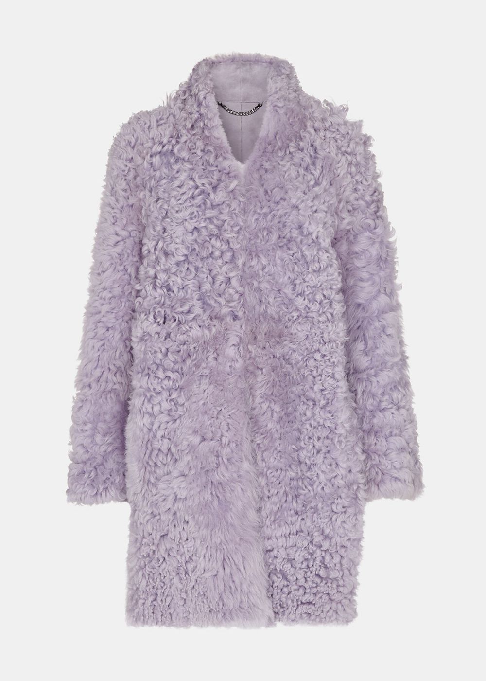 Whistles Naja Shearling Coat Purple | US-67812JFPM