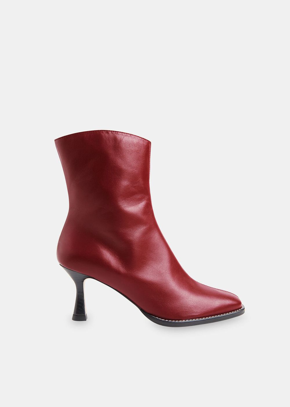 Whistles Nettie Stitch Detail Boots Red | US-94526PTRN