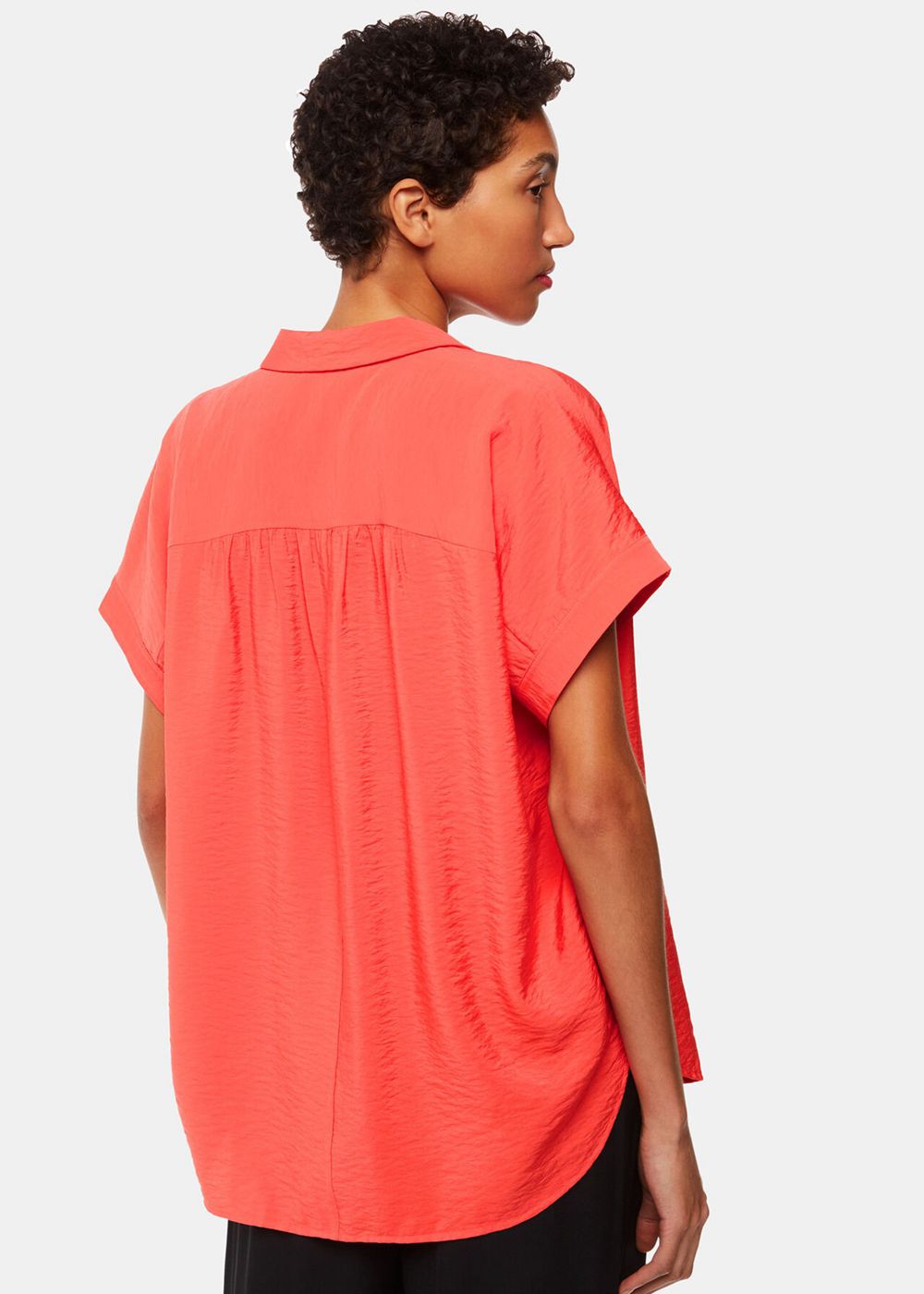 Whistles Nicola Button Through Shirts Coral | US-92406NKXT