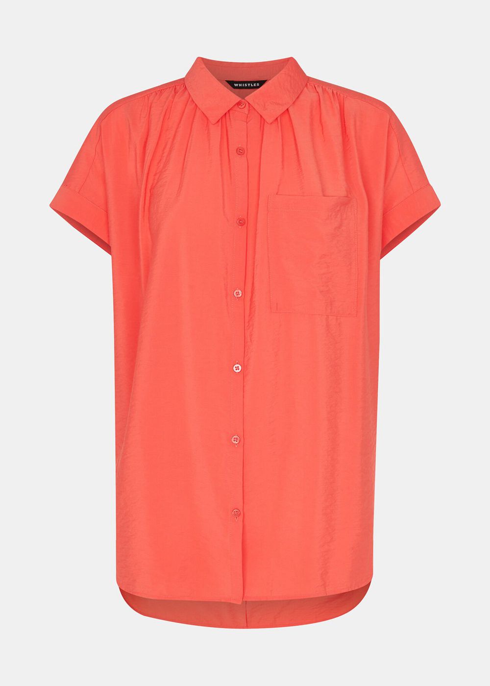 Whistles Nicola Button Through Shirts Coral | US-92406NKXT