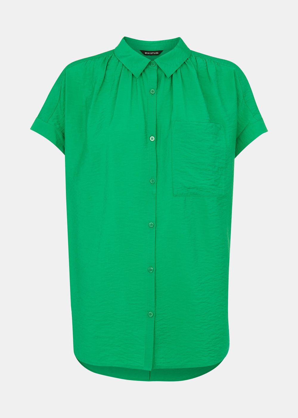 Whistles Nicola Button Through Shirts Green | US-01438KZRT