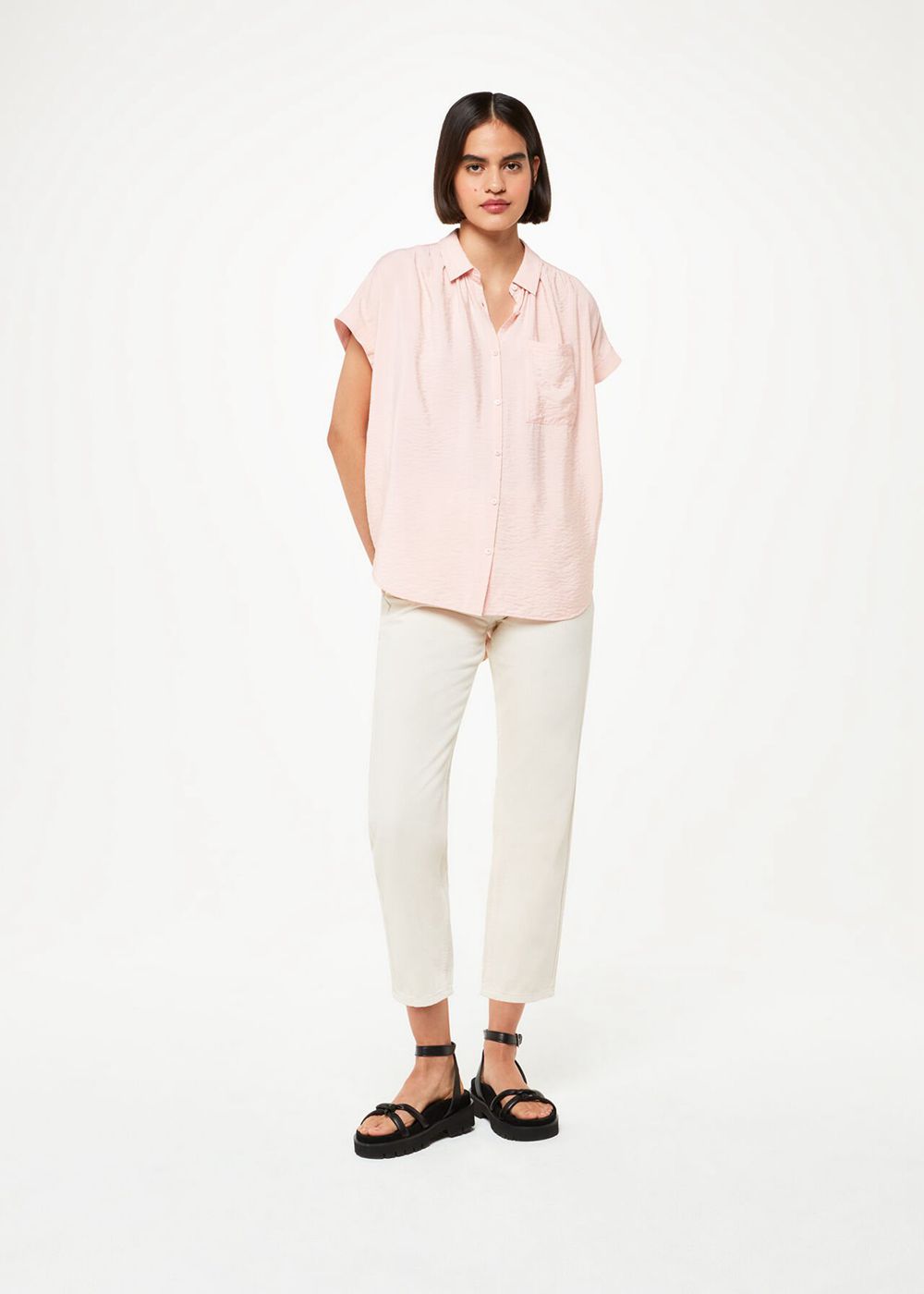 Whistles Nicola Button Through Shirts Pink | US-97036FECG