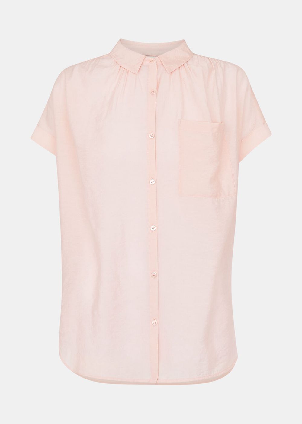 Whistles Nicola Button Through Shirts Pink | US-97036FECG