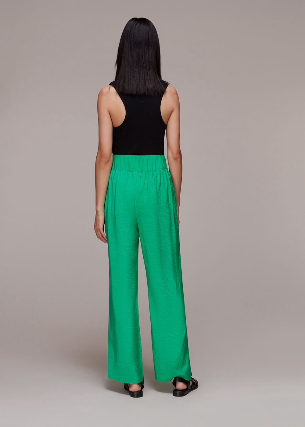 Whistles Nicola Elasticated Pants Green | US-08216VKWA