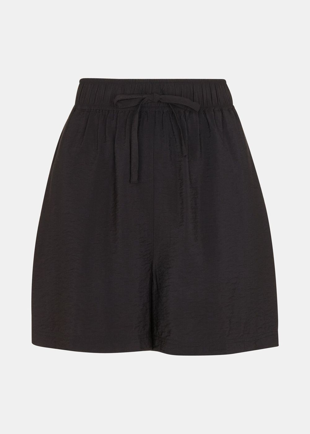 Whistles Nicola Elasticated Waist Shorts Black | US-83105QHDJ