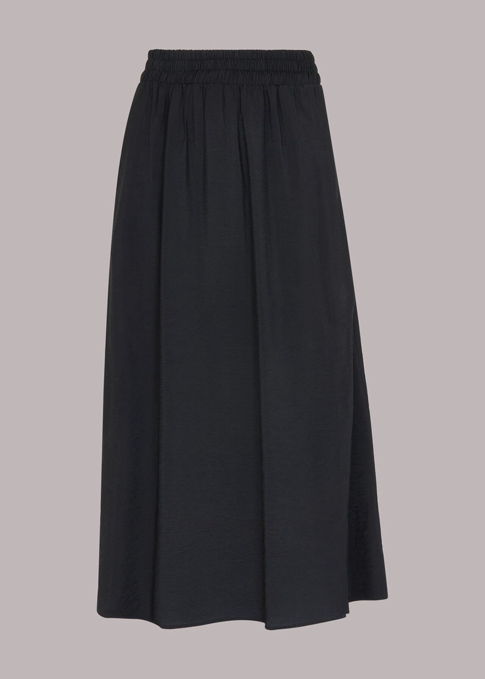 Whistles Nicola Elasticated Waist Skirts Black | US-06743MDLK