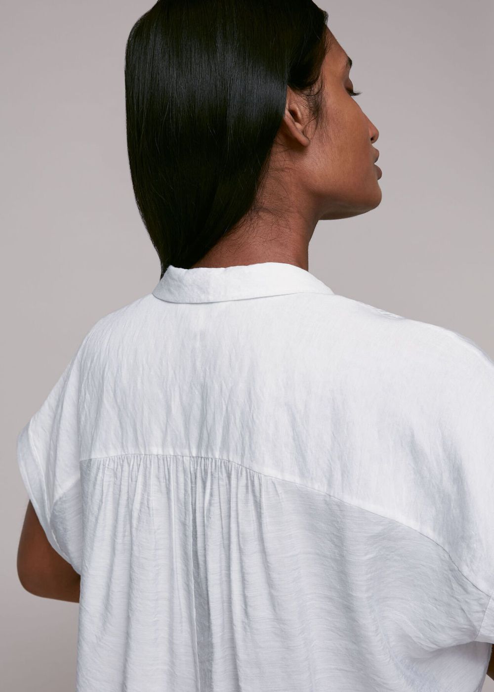 Whistles Nicola Textured Shirts White | US-70258NQJE