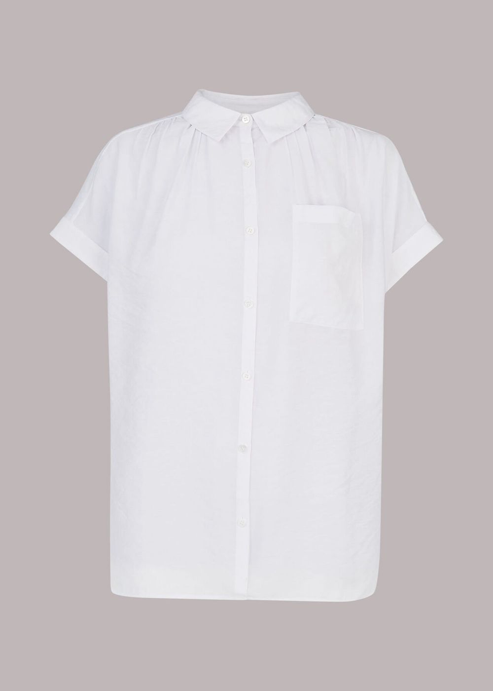 Whistles Nicola Textured Shirts White | US-70258NQJE