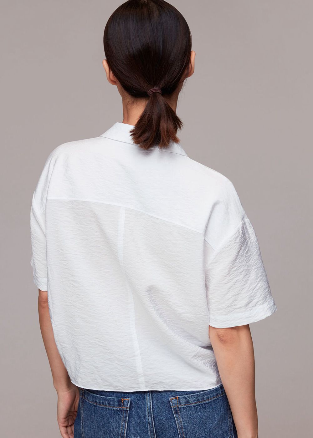 Whistles Nicola Tie Front Top White | US-50496VUSY