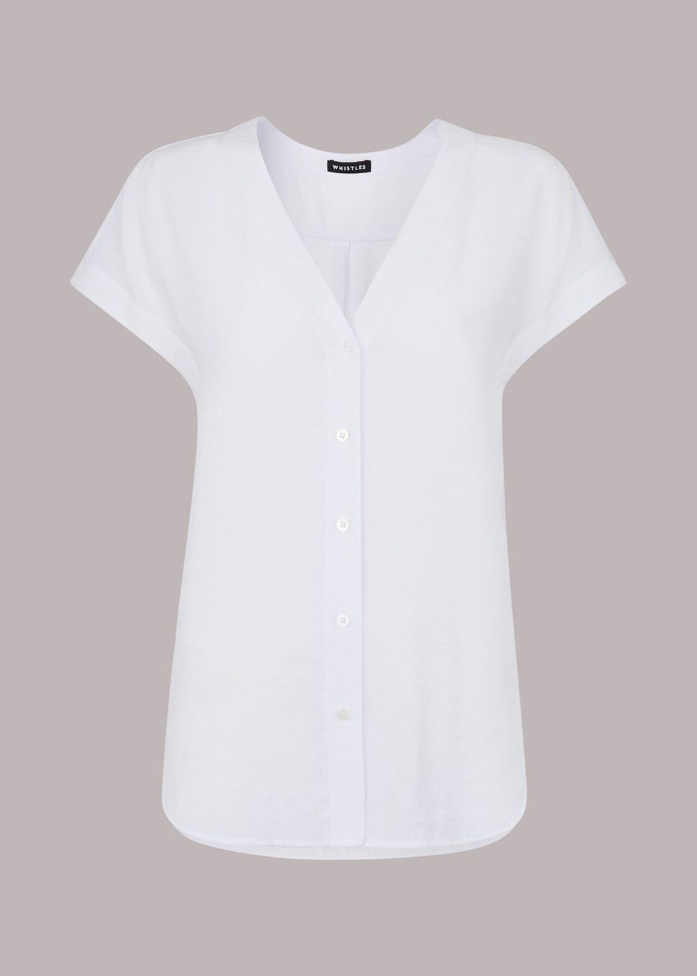 Whistles Nicola V Neck Blouse White | US-76598WNHE