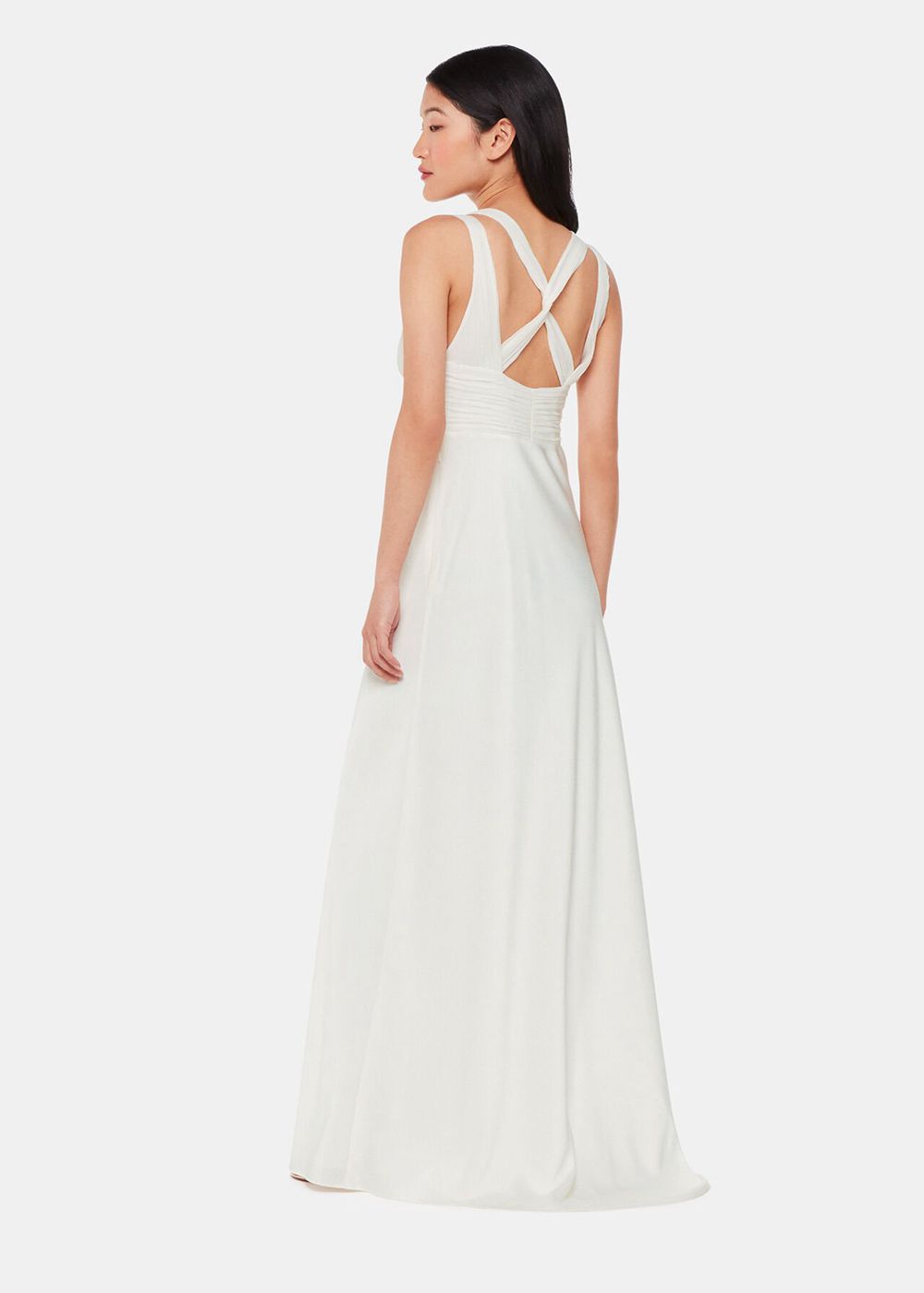 Whistles Nicole Wedding Dress White | US-27305HOPI