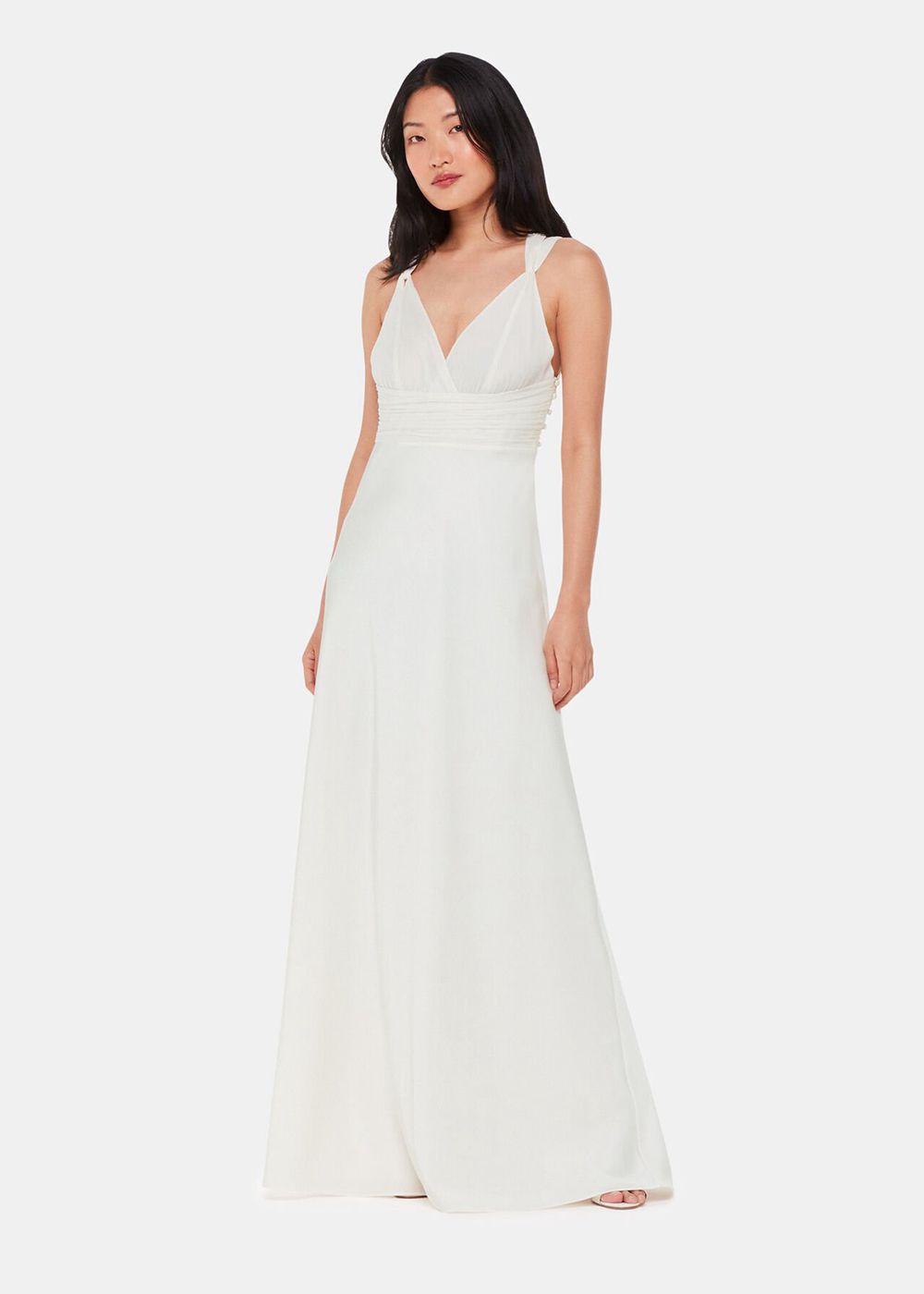 Whistles Nicole Wedding Dress White | US-27305HOPI