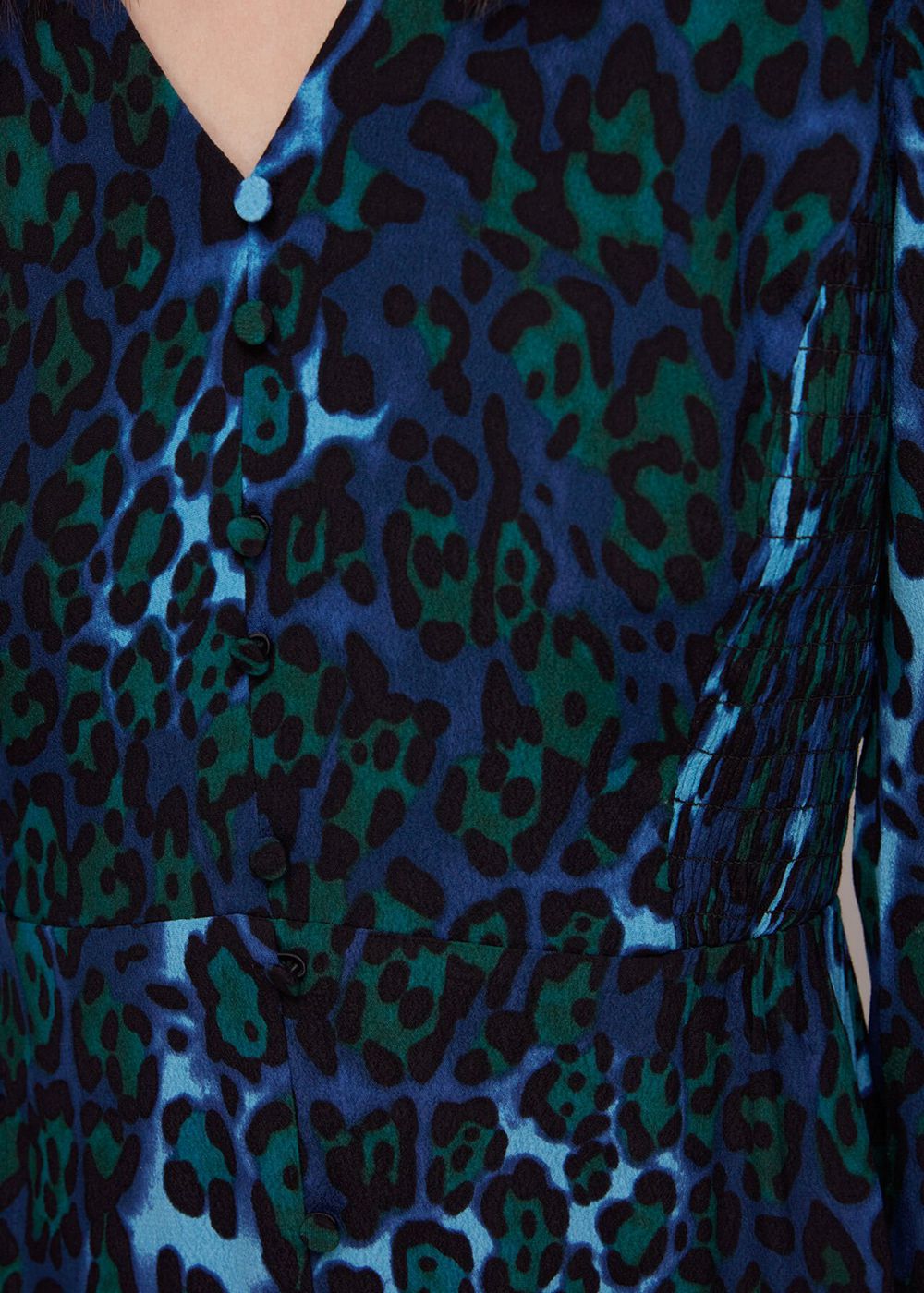 Whistles Night Cat Print Midi Dress Blue / Multicolor | US-57408QWXZ