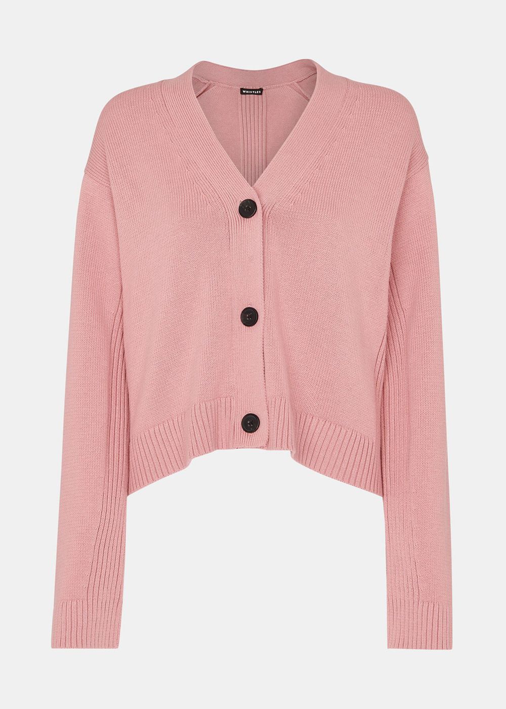 Whistles Nina Button Front Cardigan Pink | US-25043COVD