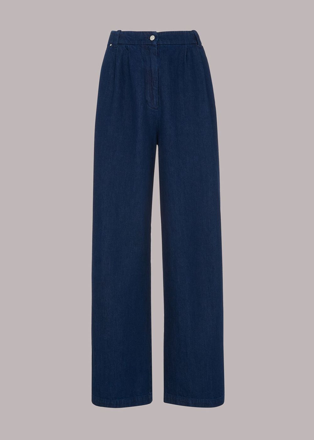 Whistles Nino Denim Wide Leg Pants Blue | US-49501IPQV