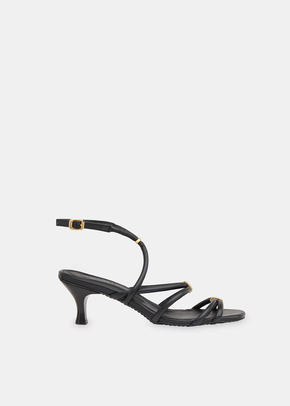 Whistles Niomie Tubular Heels Sandals Black | US-40176OPMI