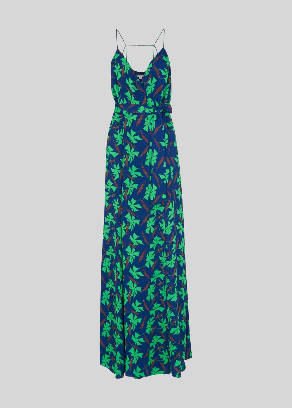 Whistles Noa Graphic Clover Maxi Dress Navy / Multicolor | US-48623BNCS