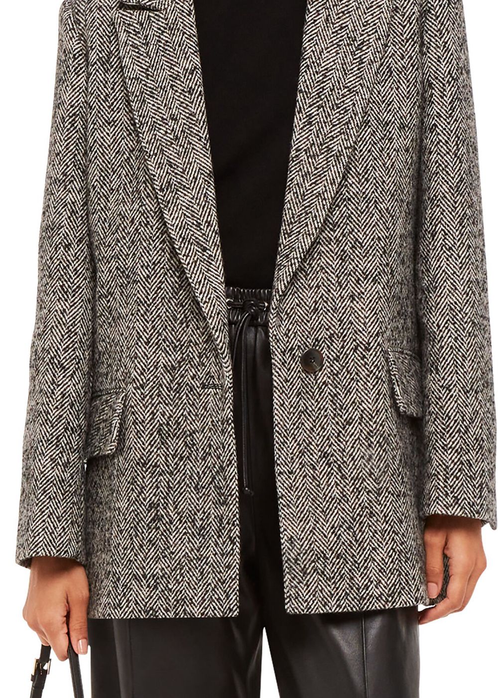 Whistles Noa Herringbone Short Coat Brown / Multicolor | US-80342CXHE