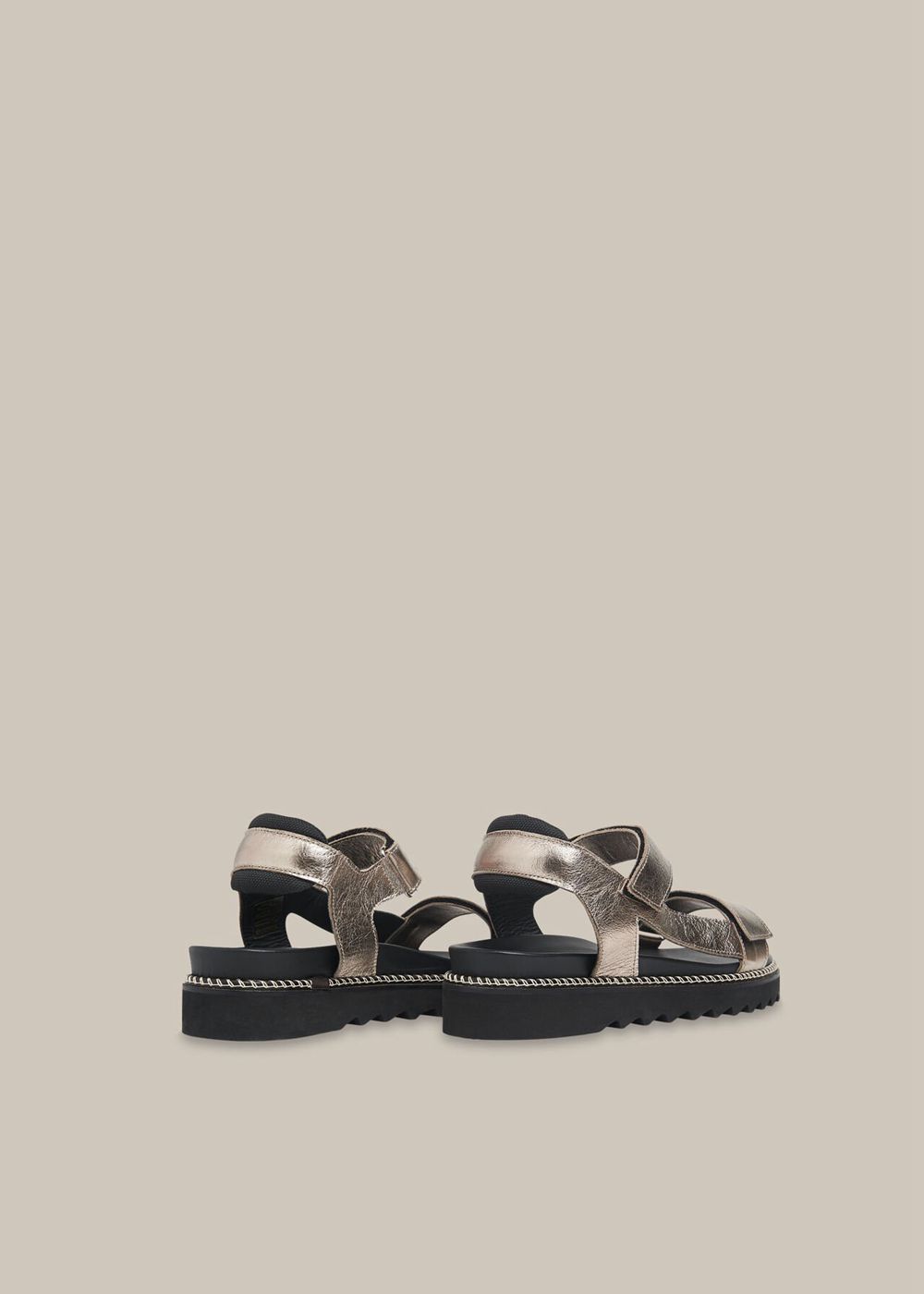 Whistles Noah Sporty Velcro Sandals Blue Grey | US-73065YCVS