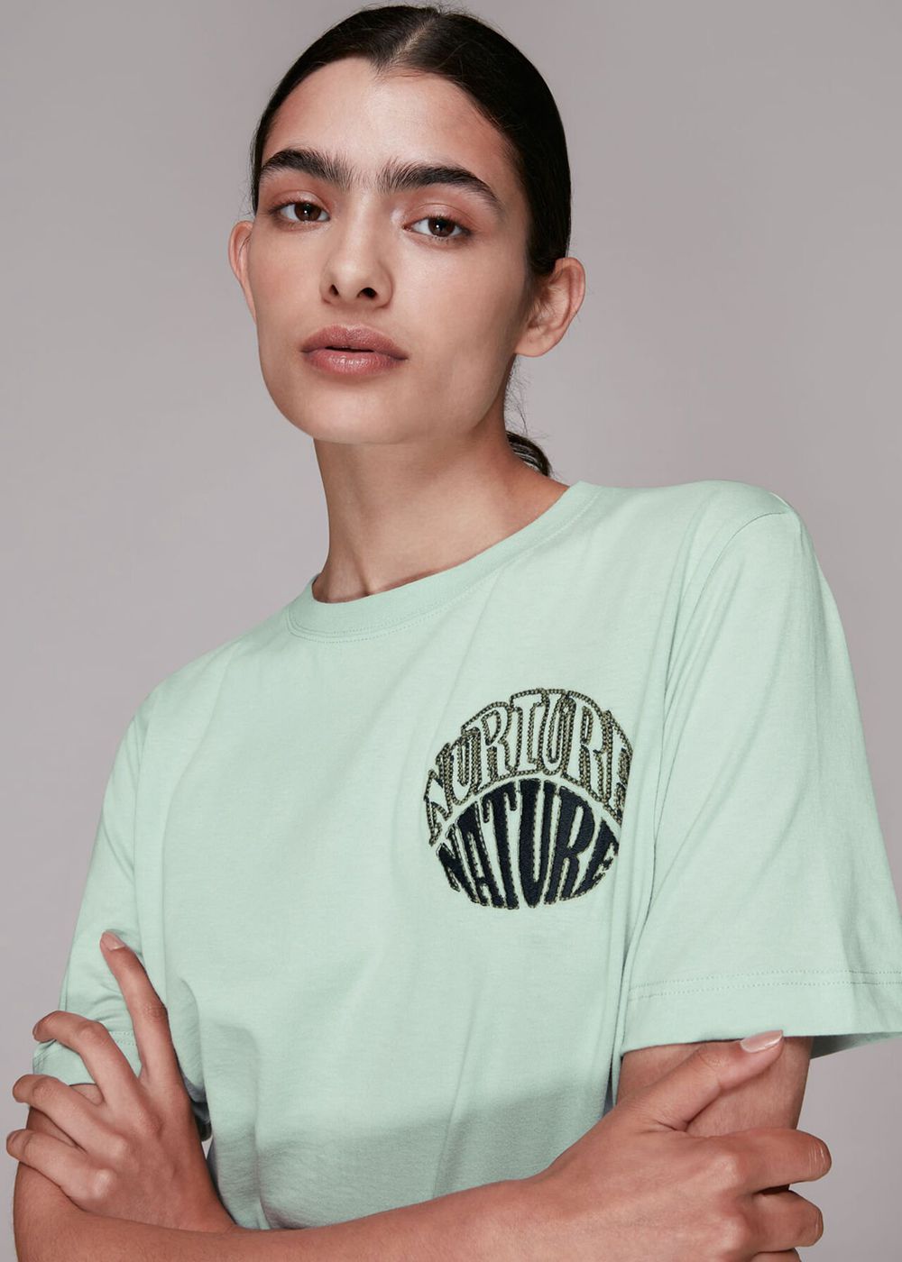 Whistles Nurture Nature T-Shirt Green | US-59621VQPZ