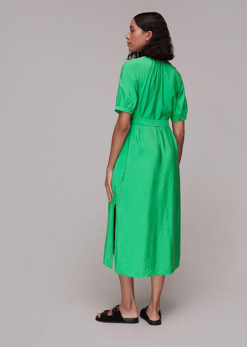 Whistles Olivia Midi Dress Green | US-45137OBGH