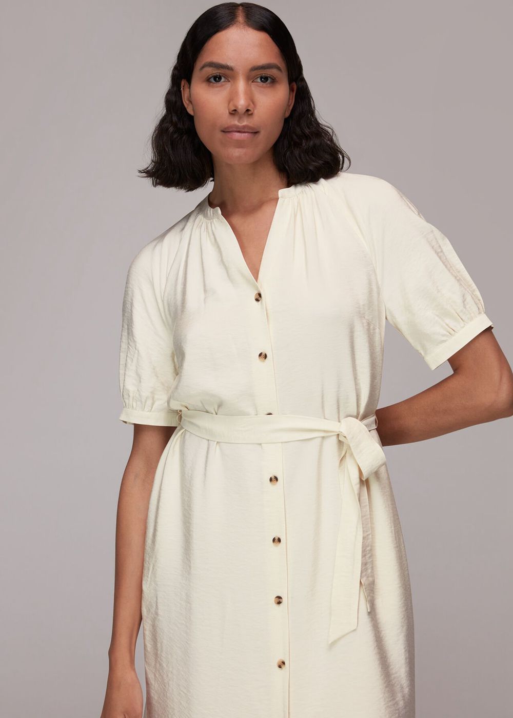 Whistles Olivia Midi Dress White | US-75012VNRX