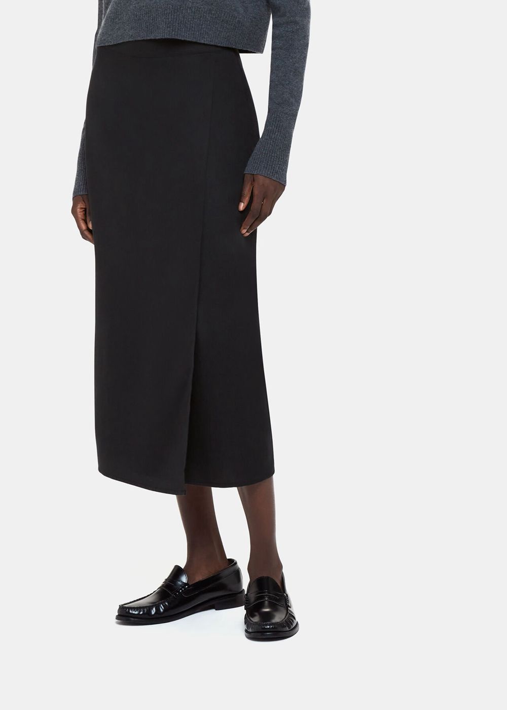 Whistles Olivia Wrap Skirts Black | US-23146OXWC