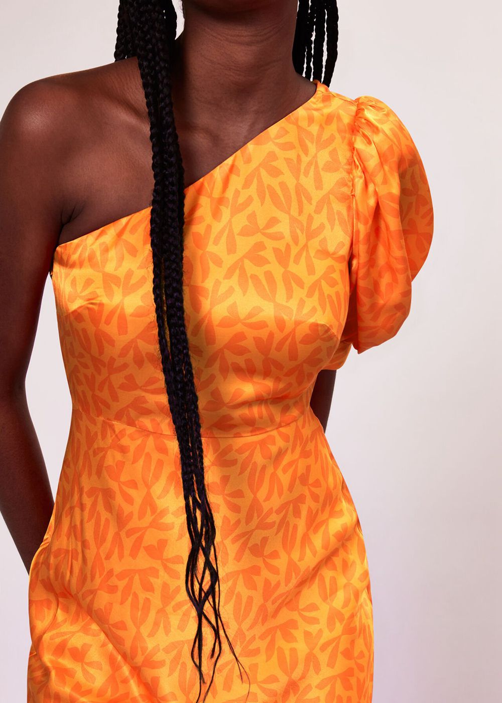 Whistles One Shoulder Sally Dress Orange / Multicolor | US-05734UYZB