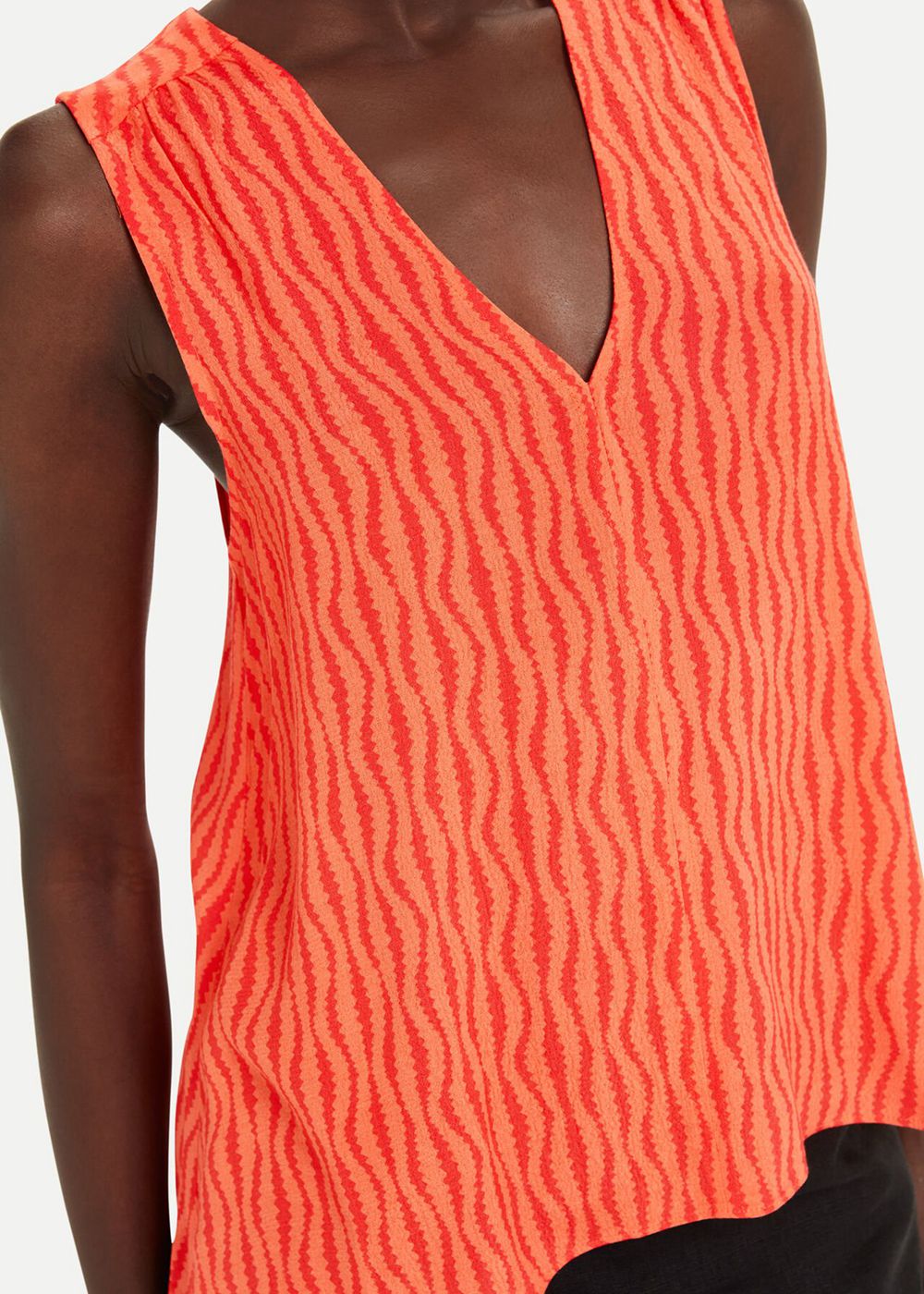 Whistles Optical Rope Vest Top Red / Multicolor | US-98170CKMY