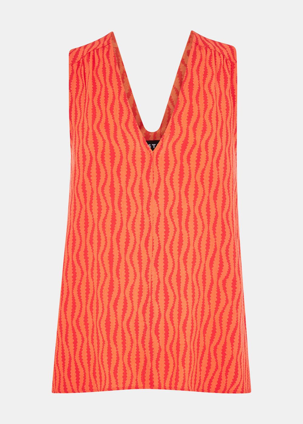 Whistles Optical Rope Vest Top Red / Multicolor | US-98170CKMY