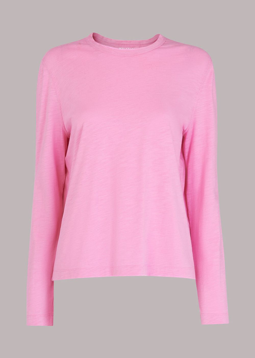 Whistles Organic Long Sleeve Emily Top Pink | US-71524EPVC