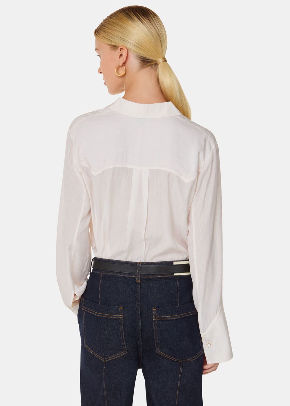 Whistles Orla Western Detail Shirts White | US-70932NXZI