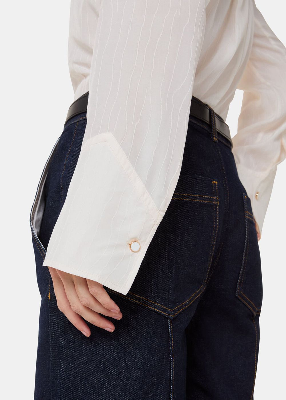 Whistles Orla Western Detail Shirts White | US-70932NXZI