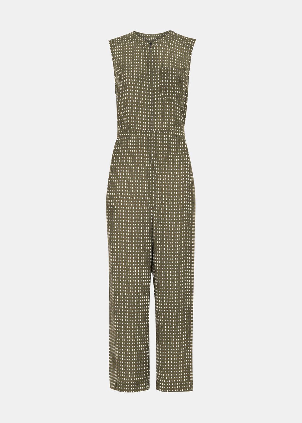 Whistles Oval Spot Josie Jumpsuit Khaki / Multicolor | US-06987KNFJ