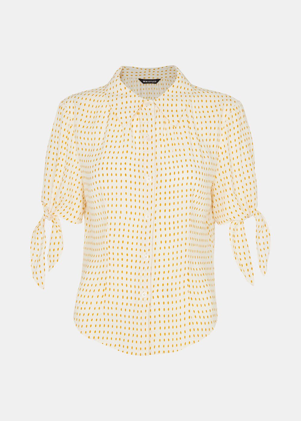 Whistles Oval Spot Tie Sleeve Shirts White / Multicolor | US-91782HMIR