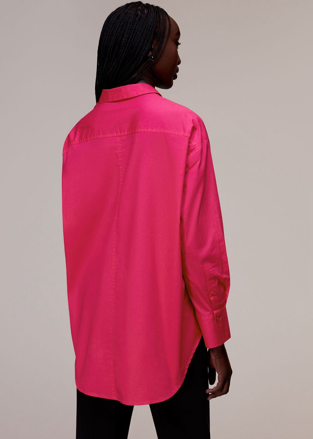 Whistles Oversized Button Up Shirts Pink | US-29573PTNW