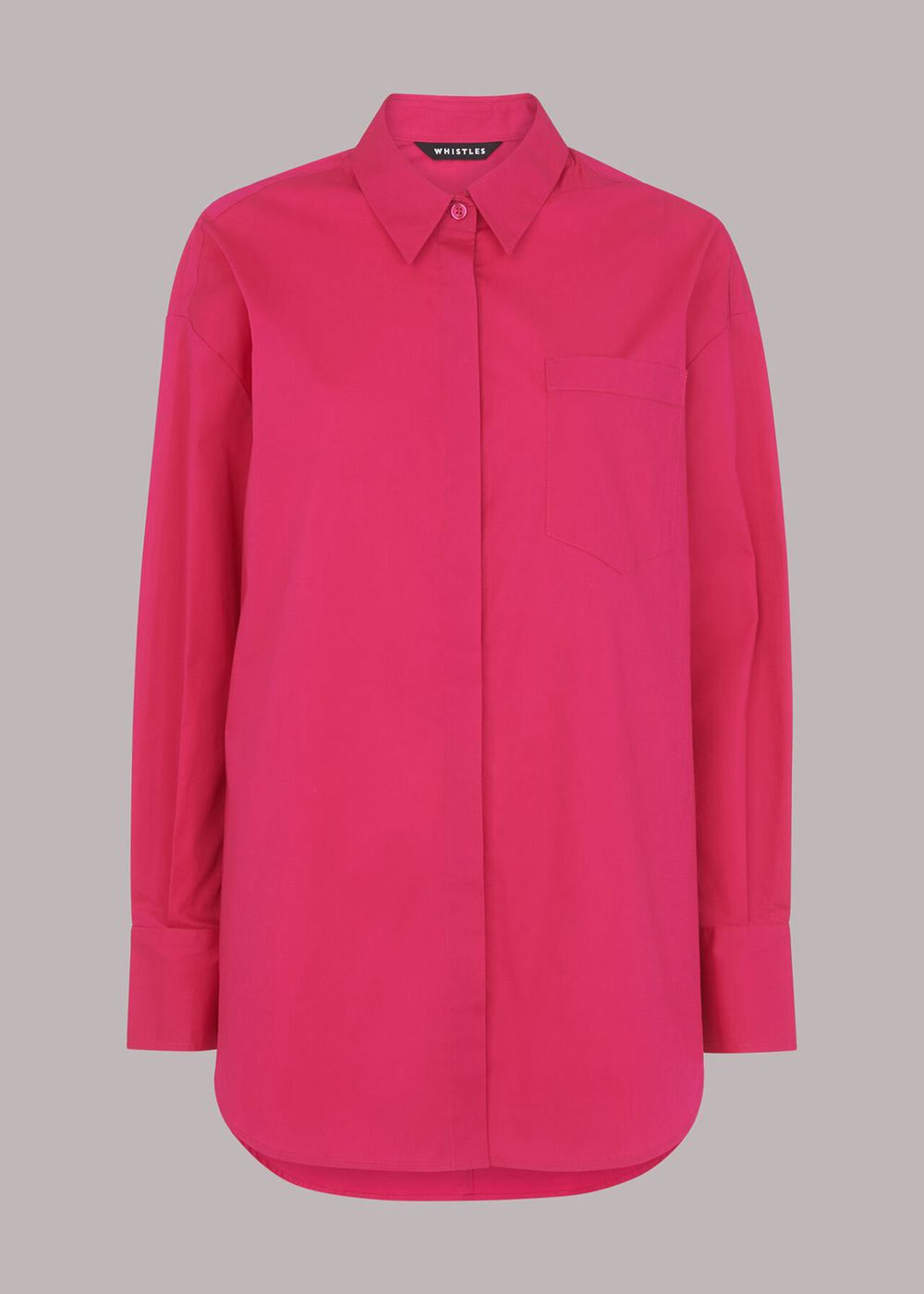 Whistles Oversized Button Up Shirts Pink | US-29573PTNW