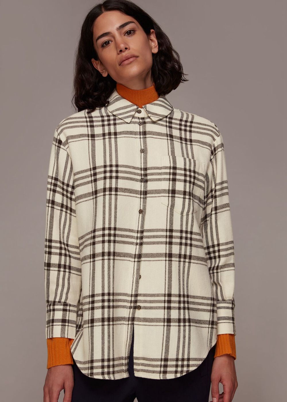 Whistles Oversized Check Cotton Shirts Multicolor | US-31654CZKA