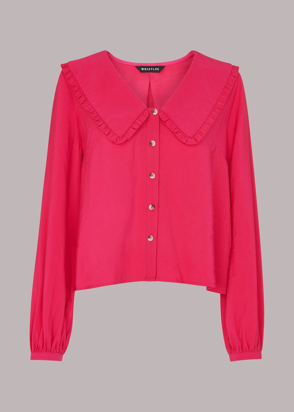 Whistles Oversized Collar Top Pink | US-78450LTWR