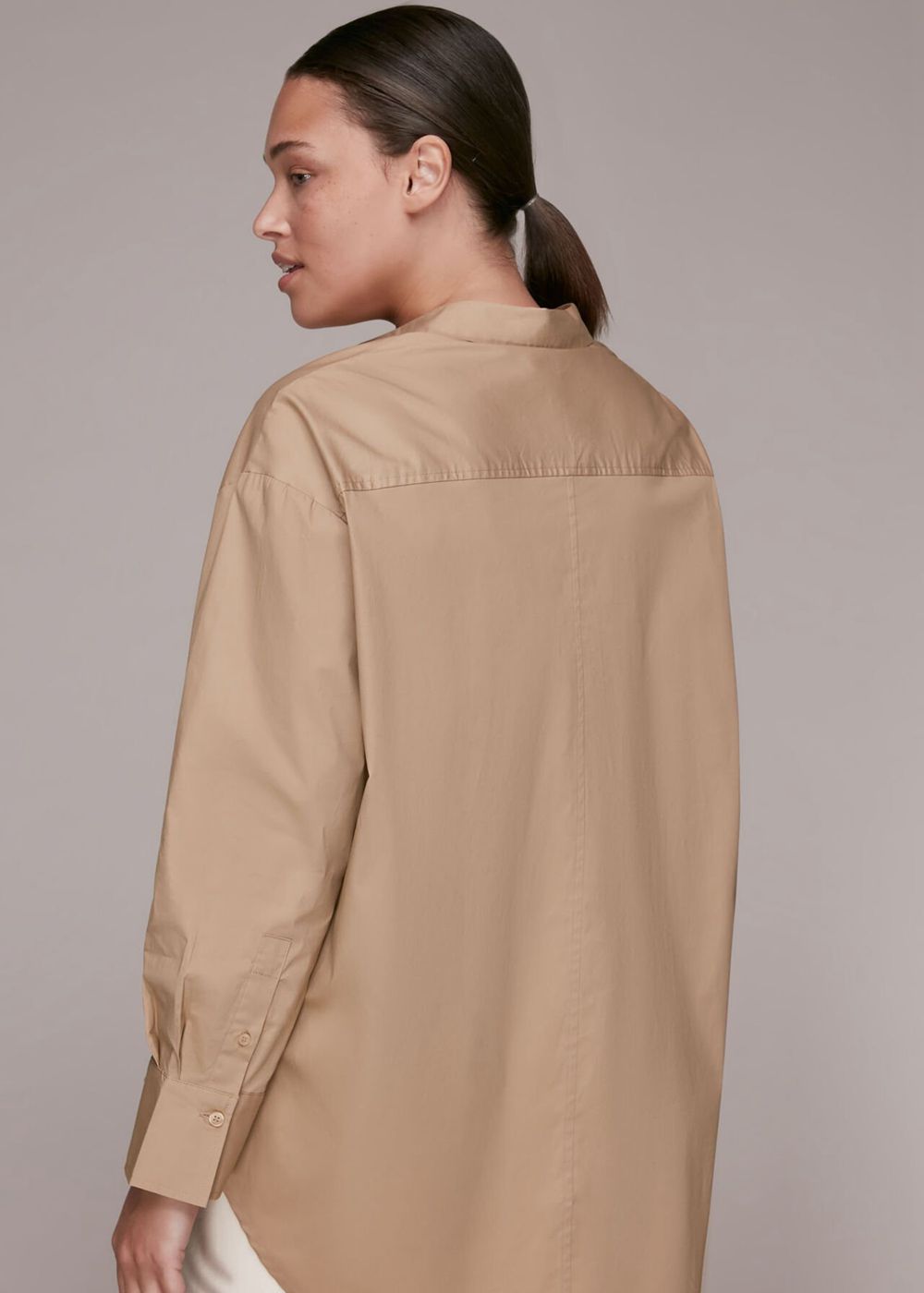 Whistles Oversized Shirts Beige | US-34167HRSE