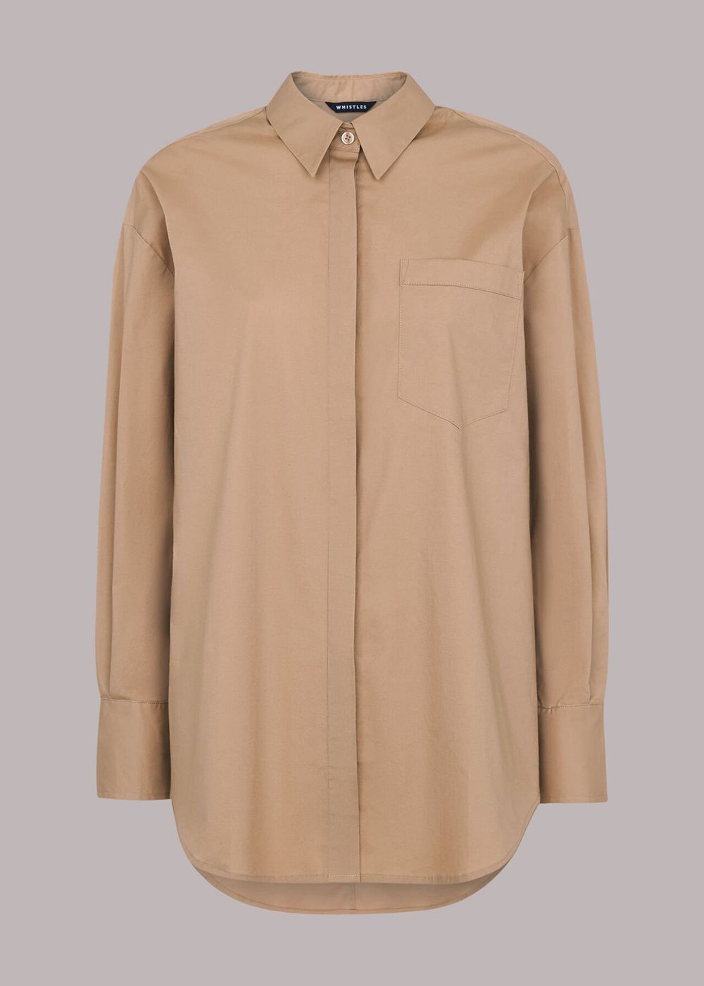 Whistles Oversized Shirts Beige | US-34167HRSE