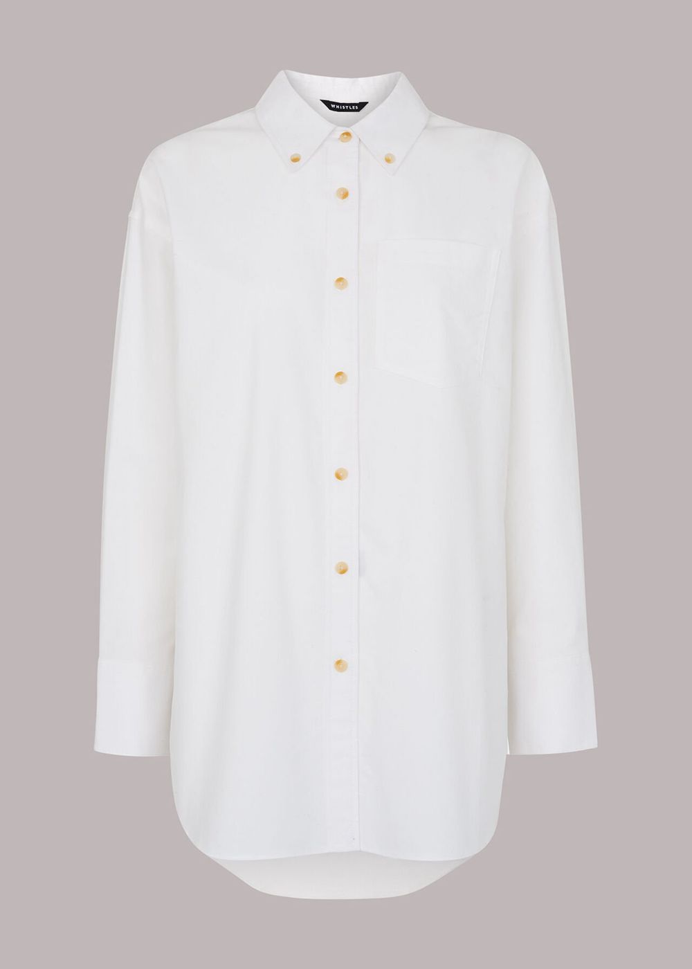 Whistles Oxford Pocket Detail Shirts White | US-82371XKNT